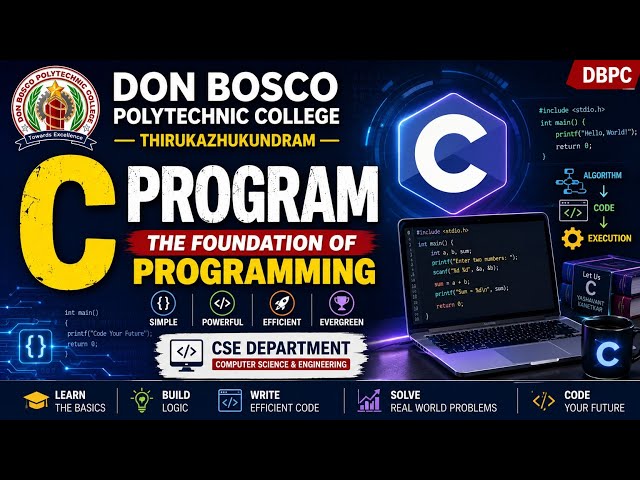 💻 C PROGRAMMING 🔥 | Learn C Language from Basics | DBPC CSE 🚀 | C Programming for Beginners 🚀 #DBPC