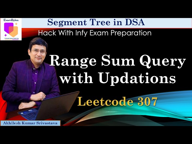 Segment Tree - Range Sum Query with update || Leetcode 307 || Hack with infy preparation