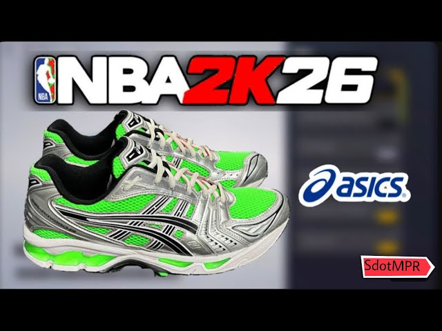 NBA 2K26 Shoe Creator - 'Slime Green' ASICS Gel Kayano 14 CUSTOM Tutorial! How to Make ASICS in 2K26