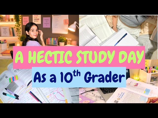 Productive Study Day In My Life As A Class 10 Student 🌷📚 | Aesthetic Study Vlog ✨