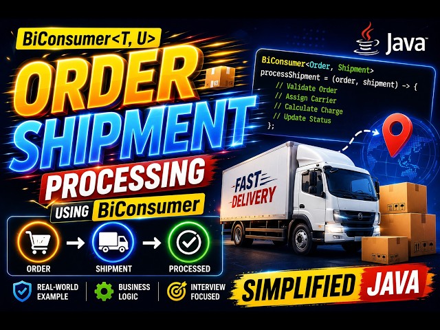 Real Time Order Shipment Processing | Java 8 BiConsumer Real-Time Example