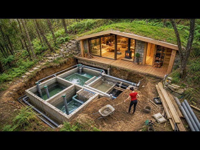 TIMELAPSE – Woman Works Like a Real Man: Amazing Septic Tank Construction Alone