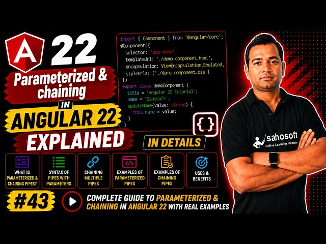 Parameterized & chaining Pipes in Angular 22 Explained in Details | Angular 22 complete course