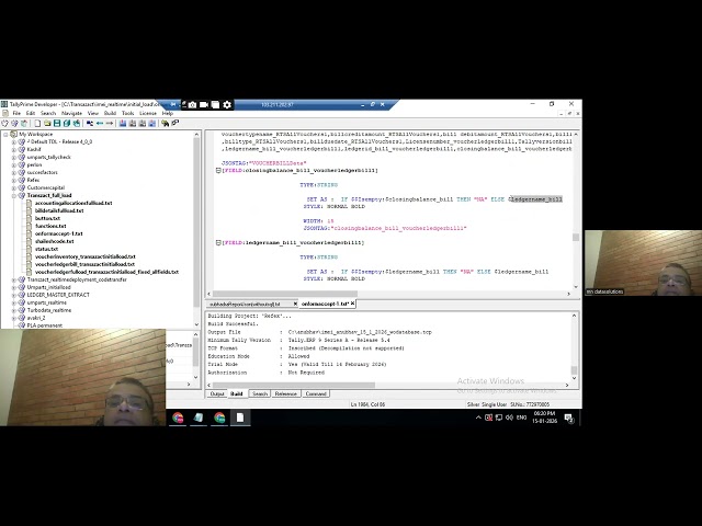 Adding the bill closing balance to the voucher ledger bill extract