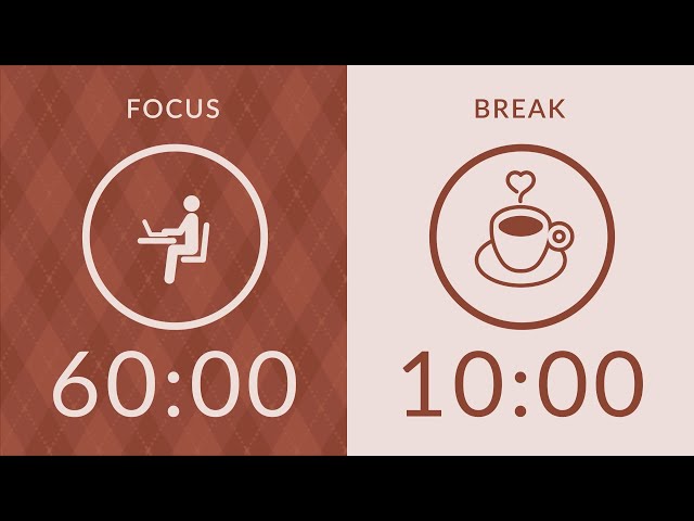 60/10 Pomodoro Timer with Brown Noise 🤎  Study with Me for Deep Focus & ADHD ✨
