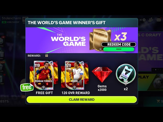 DO NOT MISS THIS!! 3x REDEEM CODES + LOGIN NOW FOR FREE SPAIN GIFT FC MOBILE 26!