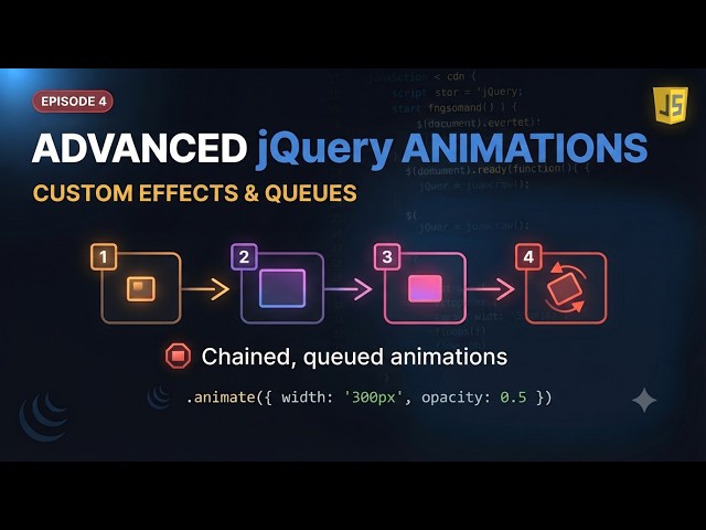 Advanced jQuery Animations: Custom Effects & Queues | Episode 4 | 2027