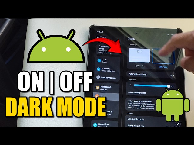 How to Turn On or OFF Dark Mode on Android Tablet - Easy Tutorial