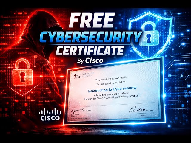 Start Cyber Security in 2026 | Free Cisco Netacad Course with Certificate #cybersecurity