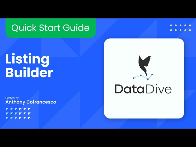 Listing Builder: Quick Start Guide