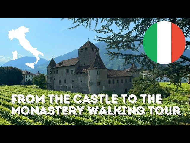 Walking: Bolzano, Italy. From Castle Maretsch to the Franciscan monastery