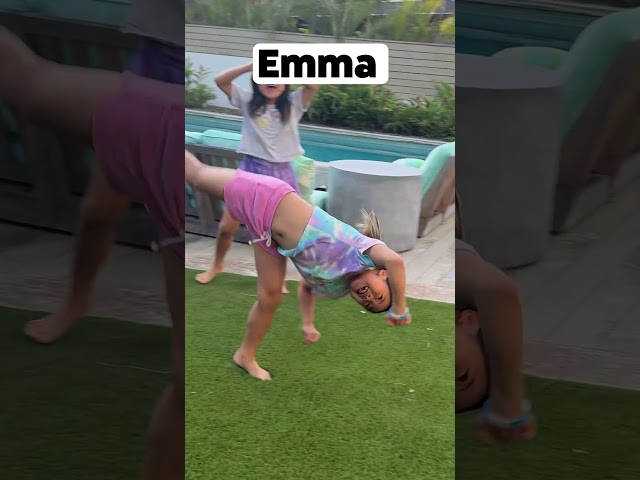 Emma VS Kate Gymnastics in the Backyard!