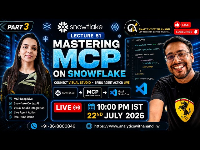 Lecture 53 | Mastering Snowflake MCP  | Build & Run Cortex AI Agents from VS Code | PART 3 | LIVE