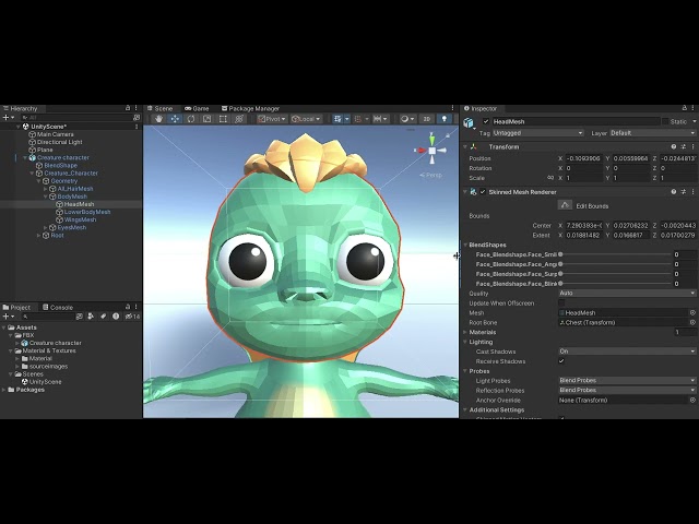 Creature Character BlendShape / Unity Asset Store
