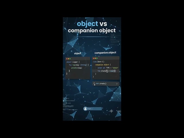 object vs companion object in Kotlin 🔥 | Kotlin Interview #15