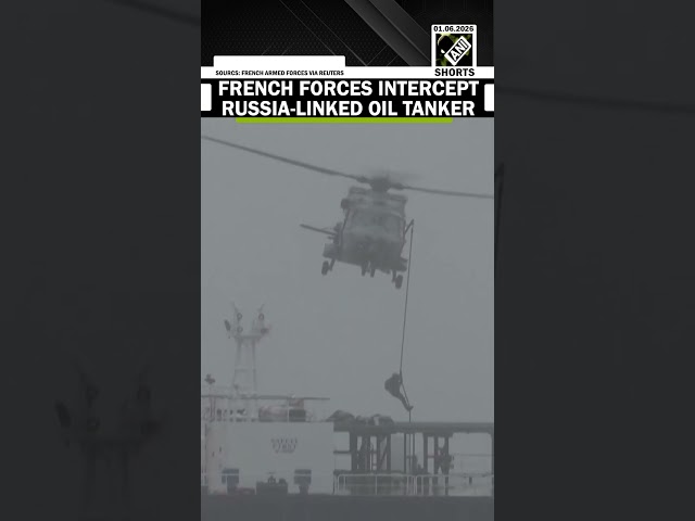 French Navy releases video showing boarding of Russia-linked oil tanker in Atlantic Ocean