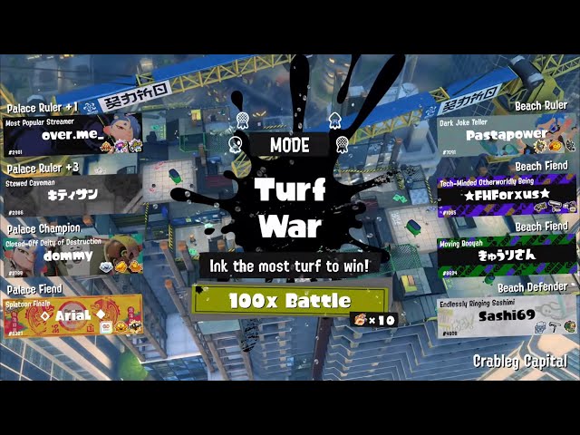 Splatoon 3 - Splatfest Team Palace 100x Pro Battle