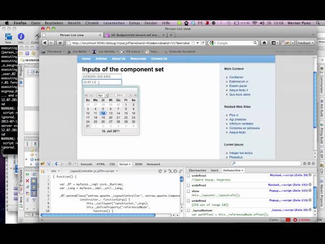 input date first action