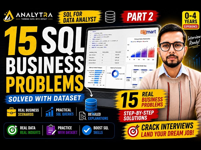 Master WHERE & HAVING by Solving 15 SQL Business Problems | Part 2 #DataAnalytics #sql