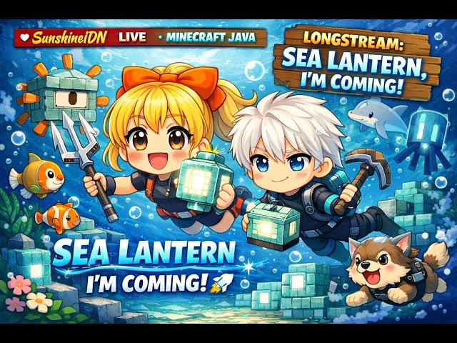 🌊✨ SunshineIDN LIVE Minecraft — Sea Lantern, I'M COMING! 🚀
