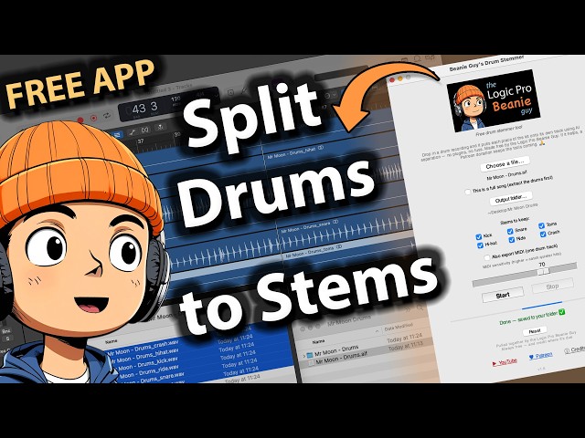 I Built a Free Drum Stemmer for Mac — Split Drums Into Stems