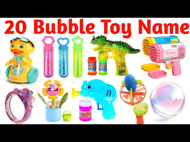 20 Bubble Toys Names with English and Hindi Meaning | Preschool & Kindergarten Learning