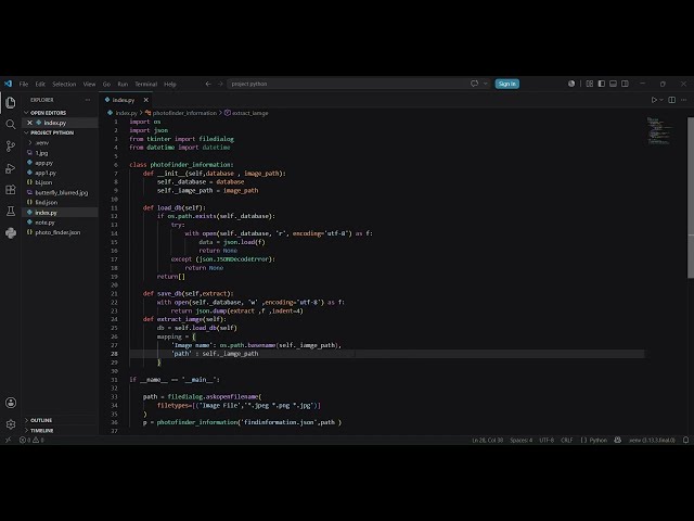 Python Automation: Batch Extracting Photo data Storage Into JSON Directories using python