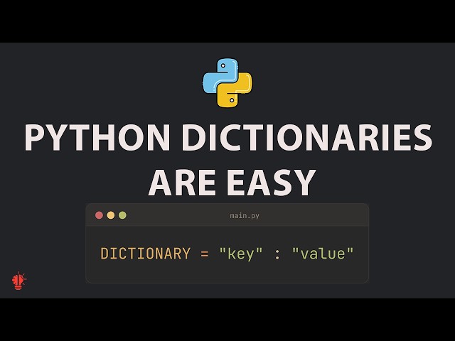 Python Dictionary are Easy | For Beginners