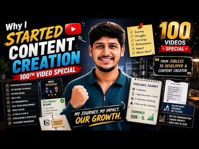 Why I Started Content Creation | 100th Video Special 