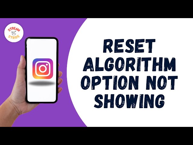 HOW TO FIX INSTAGRAM RESET ALGORITHM OPTION NOT SHOWING