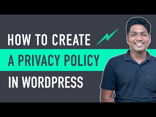 How to Create Privacy Policy page in WordPress