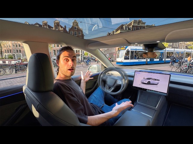 Tesla Full Self-Driving in Europe vs. Amsterdam Chaos