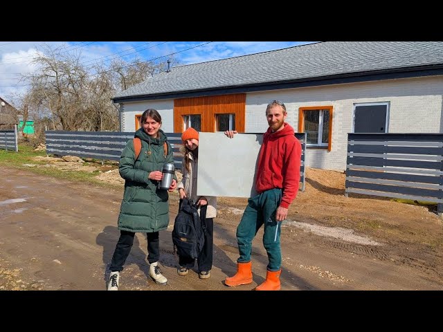 We bought tiles for the bathroom in our new house!