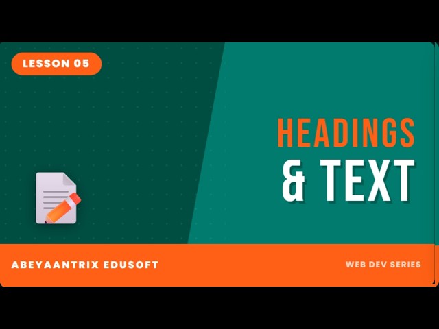Full Stack Java Course 2026 | Lesson 05 - HTML Headings & Paragraph Tags Explained