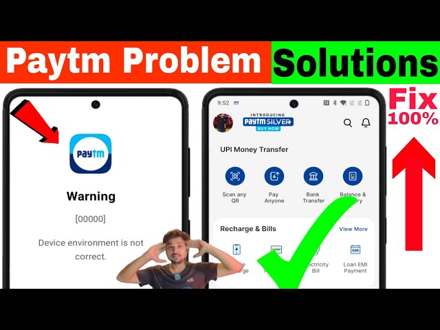 Paytm Warning 00000 | Paytm Warning 00000 Device Environment is not correct | Paytm Warning 00000