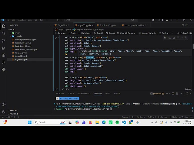 Tutorial install Library dan  Matplotlib ( tugas 2 pemrograman lanjut )