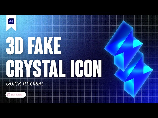 CREATE GLOSSY CRYSTAL 3D ICONS IN AFTER EFFECTS. QUICK TUTORIAL