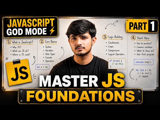 JavaScript Full Course: Complete Foundations | JS God Mode | Part-1