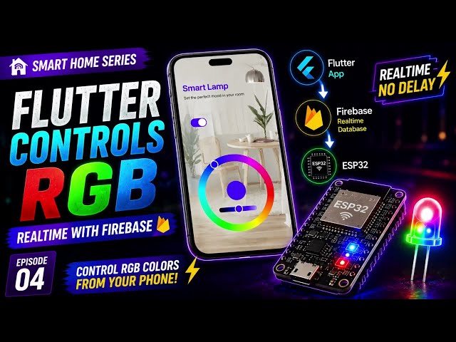 How to Control RGB LEDs with ESP32 & Firebase | Flutter IoT Project