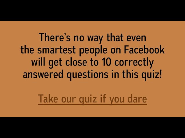 Mixed Knowledge Quiz