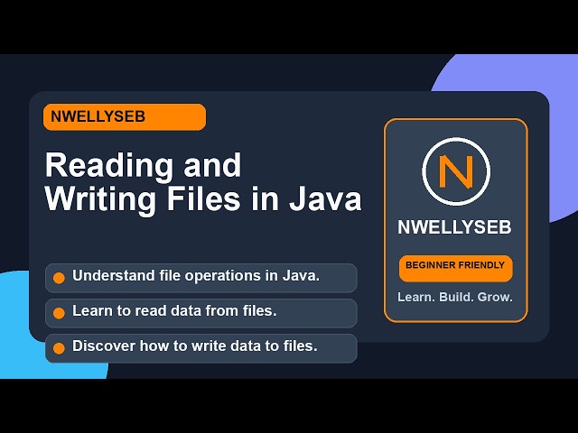 Reading and Writing Files in Java