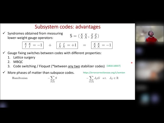 [Quantum Tutorial] Victor Albert | Quantum error correction: a guided tour (part 4 of 4)