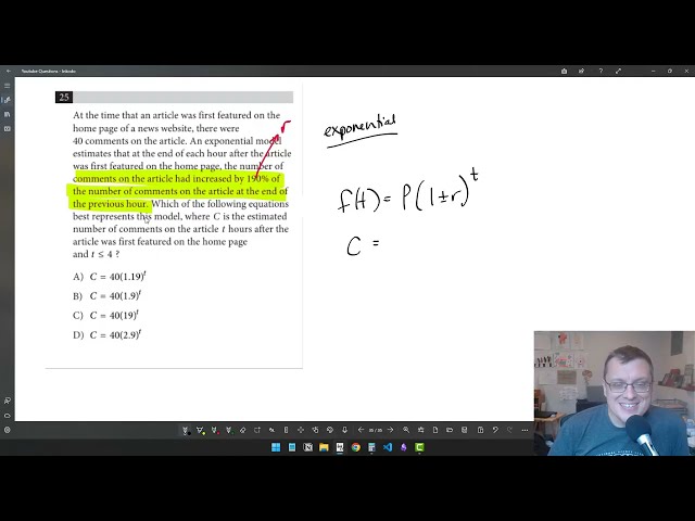 Exponential Model -- SAT Math Deep Dive #26