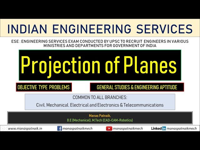 Projection of Plane Objective Problems | Engineering Drawing | ESE Prelims |