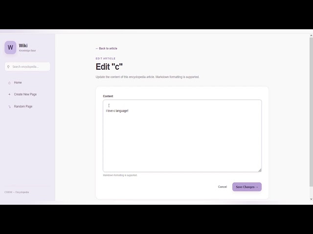 Project 1 -  harvard CS50's Web Programming with python and Javascript 