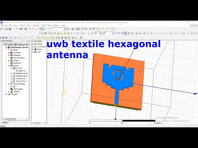 Compact textile UWB antenna with hexagonal for biomedical communication HFSS