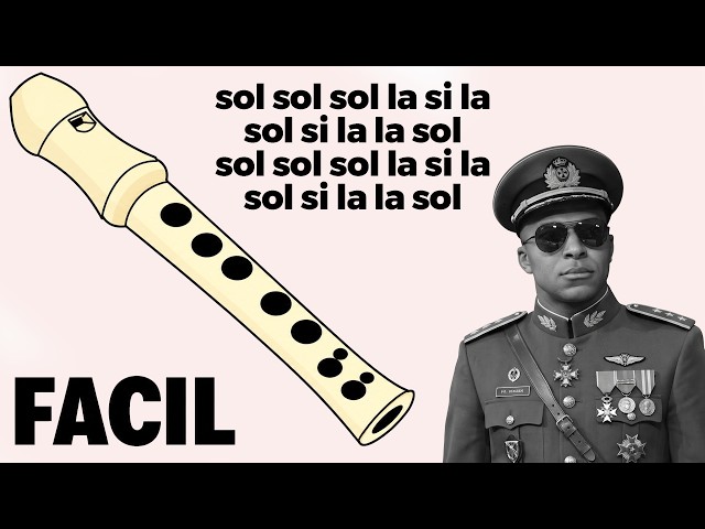 DICTATOR MBAPPE, flauta dulce fácil, tutorial animación, Tiktok, easy flute recorder