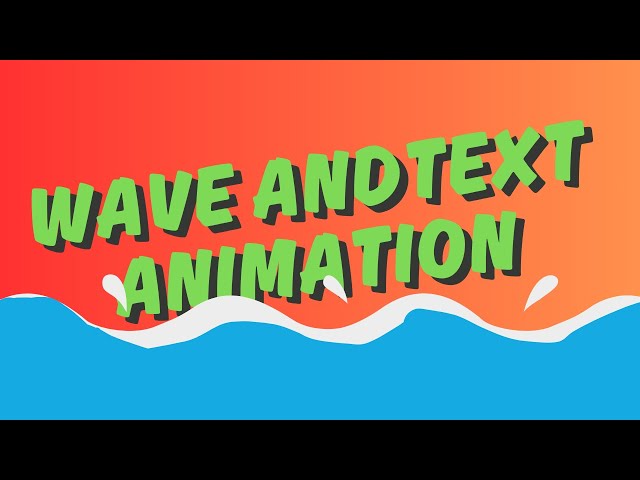 2D Wave & Text Animation in Python