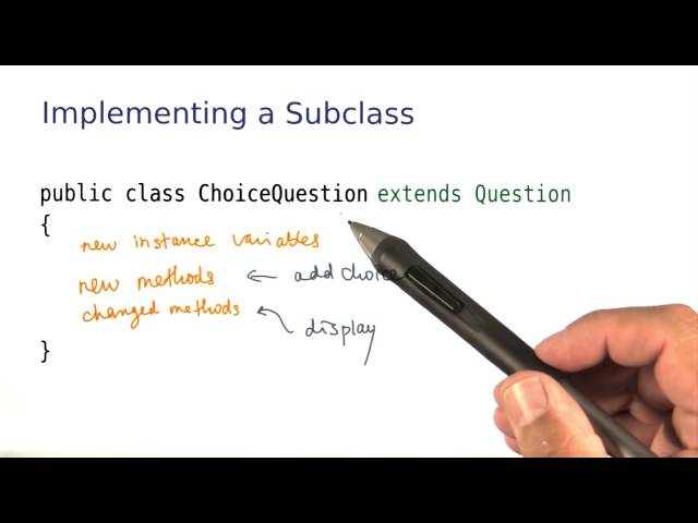 A Subclass - Intro to Java Programming