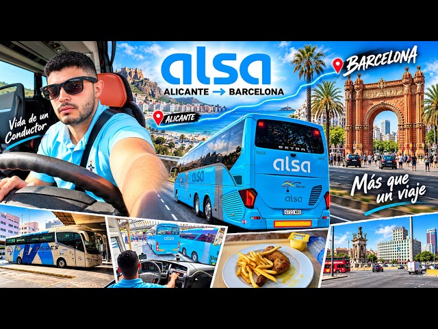 DRIVING an ALSA 🚌 from ALICANTE to BARCELONA 🇪🇸 | Full coastal route #40